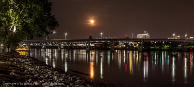 From the Arkansas River Trail at night  Little Rock, Arkansas